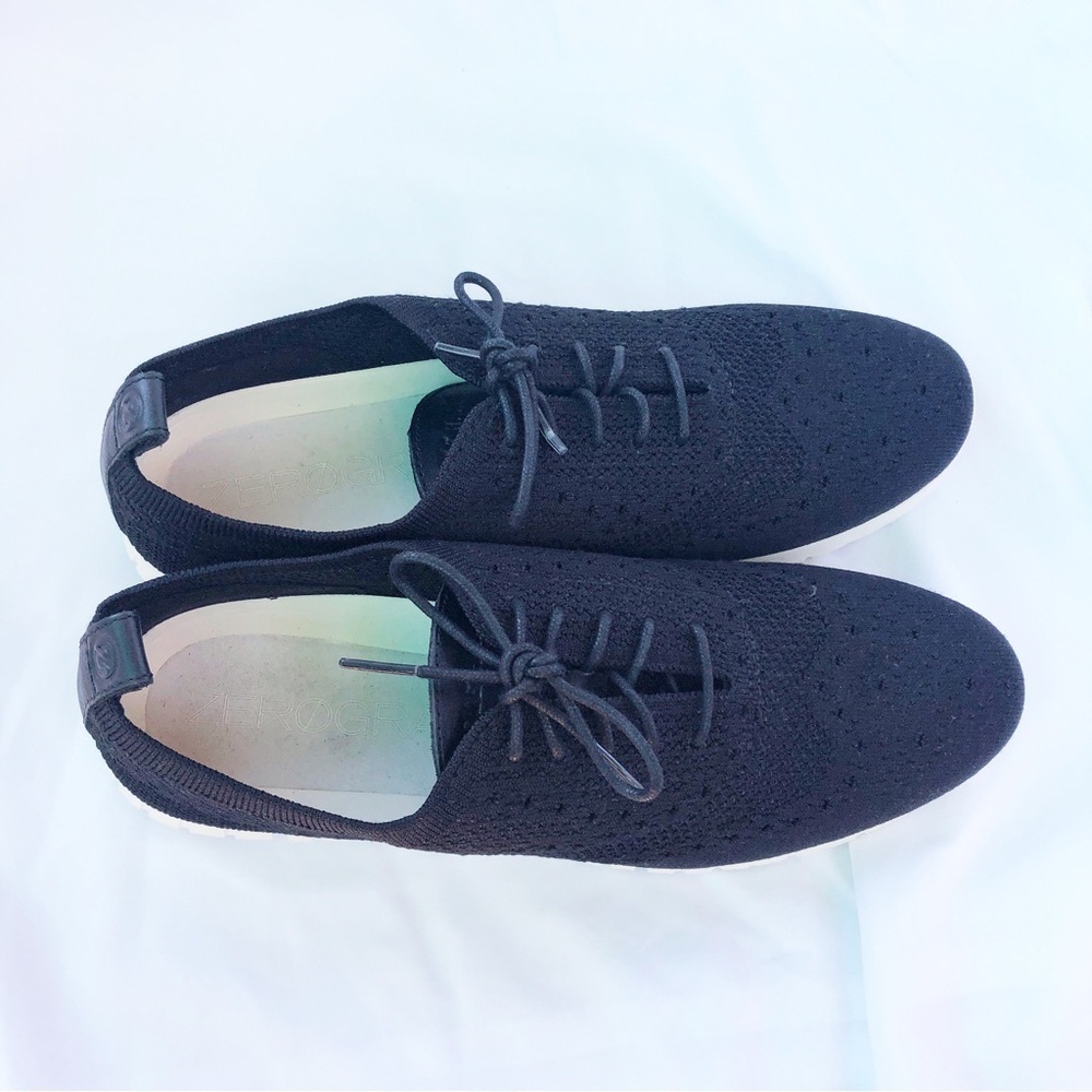 COLE HAAN | NWOT BLACK ZEROGRAND STITCHLITE WINGTIP OXFORD SNEAKERS SIZE 10 - Picture 10 of 12